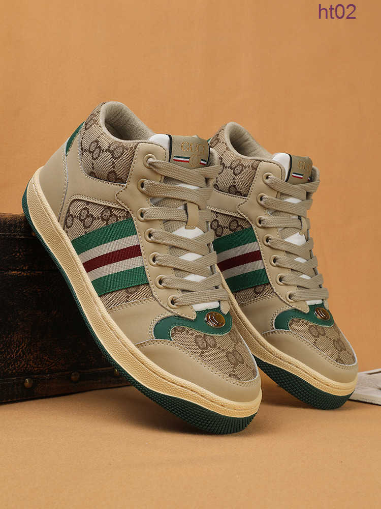 6777 2025 Brand sneakers High top leather letter printed high-end gold White sneakers Fashion casual shoes Sports running basketball shoes Men's 