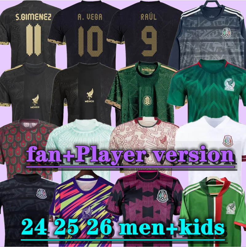 Mexico 2024 2025 soccer jersey LOSANO ALVARADO ALVAREZ ROMO 24 25 26 Copa America Special Edition MEXICAN Player football shirt RAUL SANCHEZ Mens kids kit long sleeve