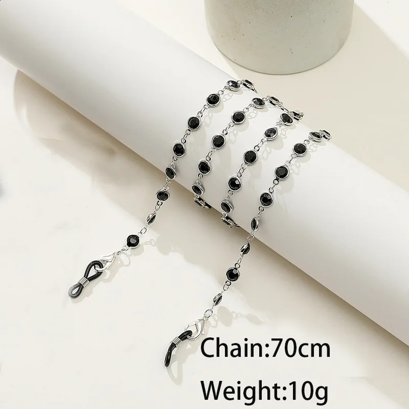 Colorful Crystal Beads Eyeglass Holder Fashion Glasses Chain for Women Eye Accessories Eyewear Straps Cord Sunglasses String 250328