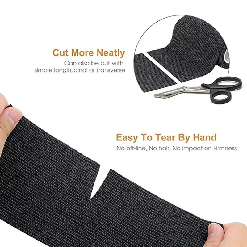 12-48 Rolls Self Adhesive Tattoo Bandage Athletic Sports Nonwoven Waterproof Disposable Pet Vet Wrap Elastic First Aid Tape 250326