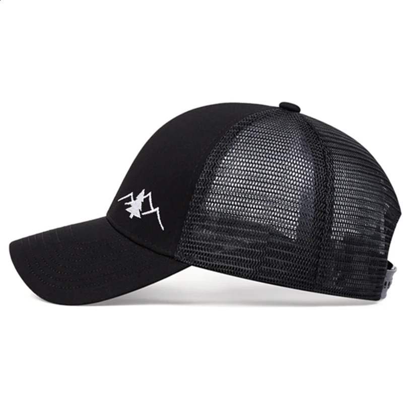 Fashion Mountain Embroidery Baseball Cap Summer Breathable Mesh Caps adjustable Hip Hop Trucker Hats Men Women Outdoor sun Hats 250328