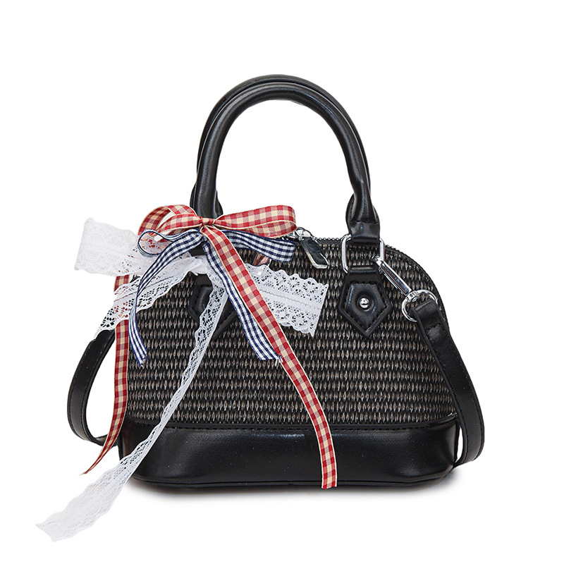 2025 New Women's Small Handbag Designer Fashion Knitted Pattern Contrastive Color Trendy Shoulder Bag Niche Crossbody Bag