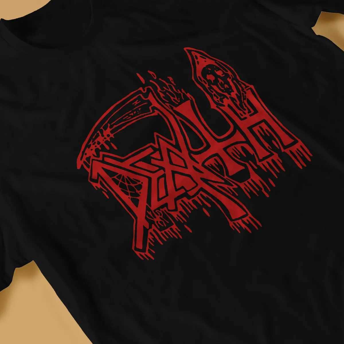 Humor Representing death metal T-shirt mens round neck pure cotton T-shirt death metal short sleevedXJ250328