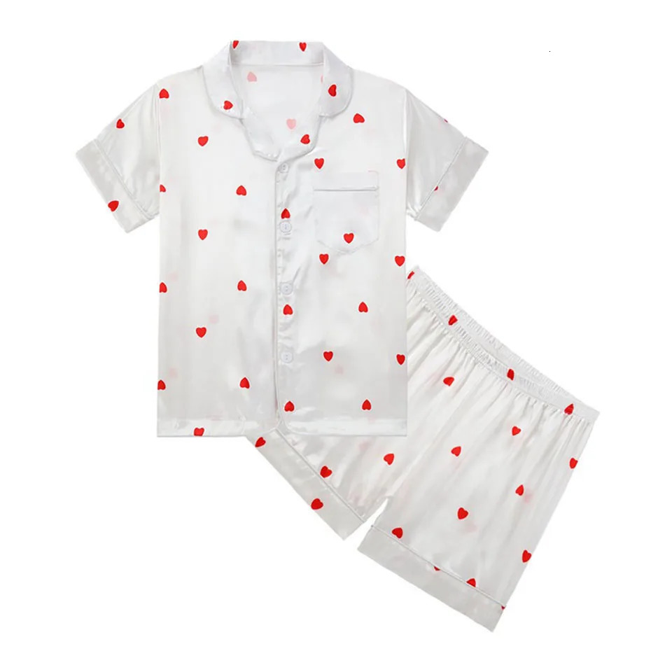 Children Pajamas Set Teenager Summer Lightweight Comfortable Homewear Outfit Clothes Boys and Girls Short Sleepwear with Pattern 250328