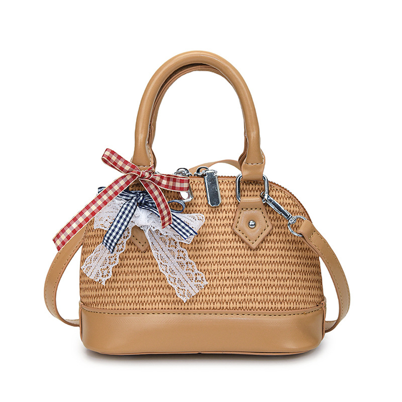 2025 New Women's Small Handbag Designer Fashion Knitted Pattern Contrastive Color Trendy Shoulder Bag Niche Crossbody Bag
