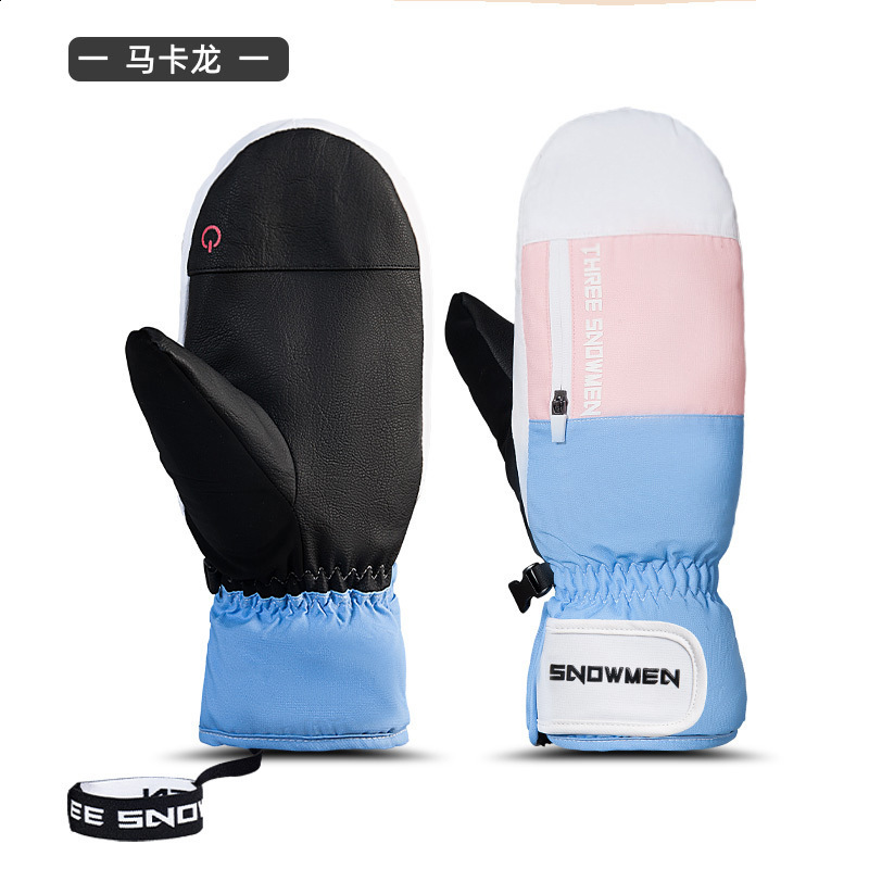 LDSKI Ski Gloves Women Men Touch Screen Breathable Waterproof Thermal Fleece Winter Warm Snow Mittens Snowboard Accessories 241105