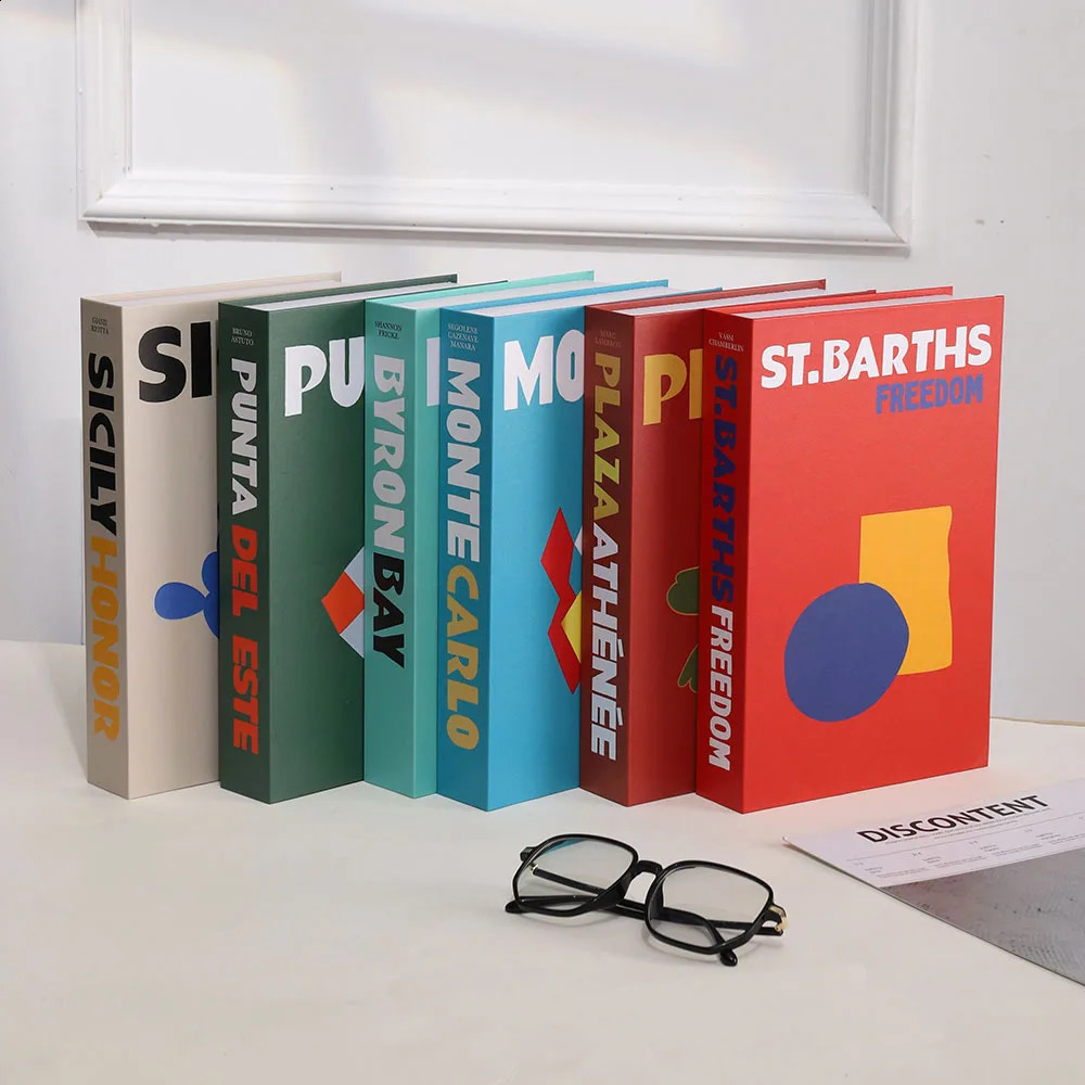 Travel Series Fake Book Decoration Coffee Table Decoration Living Room Fashion Prop Books Home Decoration Model Room Home Decor 250325