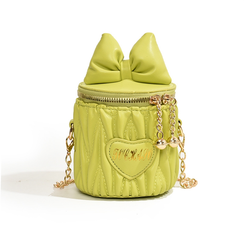 Girls' bag new bow bucket bag cute crossbody bag for children