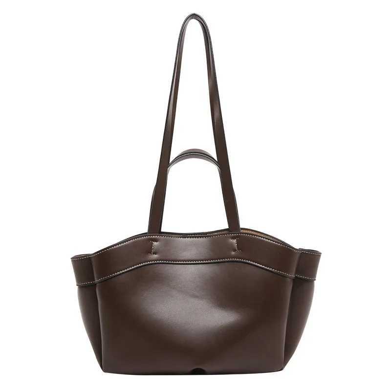 2025 High Quality PU Large Capacity Handbag Solid Color Popular Fashion Shoulder Bag Z250328