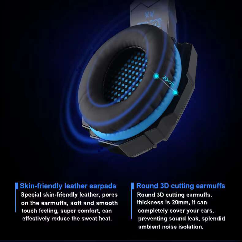 Hot G9000 Soft Stereo Gaming Headset Noise Cancelg LED Light Over Ear Headphones With Mic for PS4 PC Laptop Games