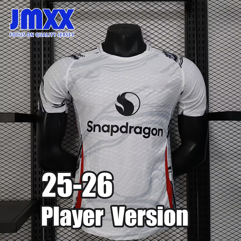 JMXX 25 26 Player Version Soccer Jersey White Special Mens Hojlund Rashford Antony Zirkzee Fernandes Mainoo De Ligt Martinez Jerseys Man Football Shirt 2025 2026