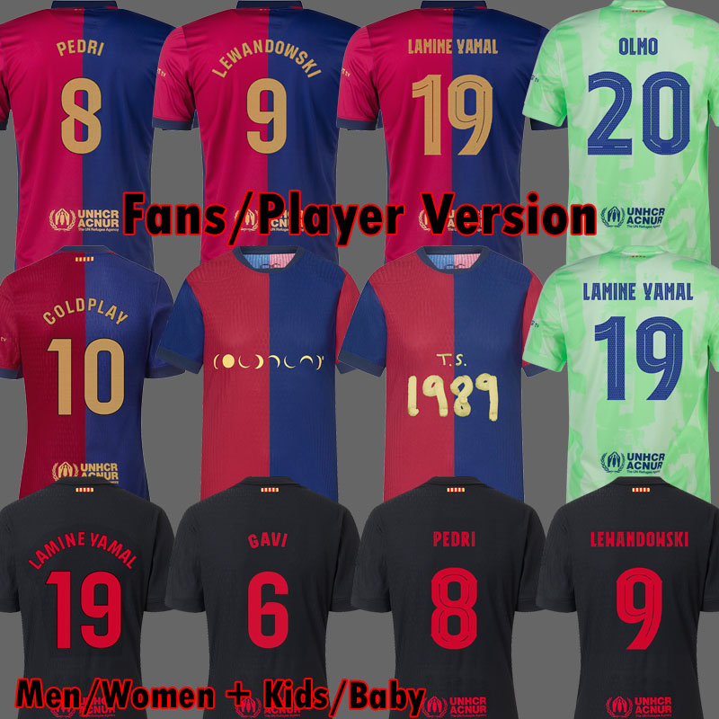 24 25 PEDRI GAVI soccer jerseyS LEWANDOWSKI FC FERRAN camiseta de futbol LAMINE YAMAL CUBASI 2024 2025 football shirt anolecrab kits men kids sets 3XL 4XL