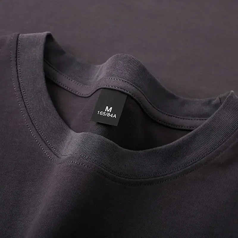 600grams 100% Cotton Men Oversized Heavyweight T Shirt Summer Women Short Sleeve Top Casual Mens Tees 250327