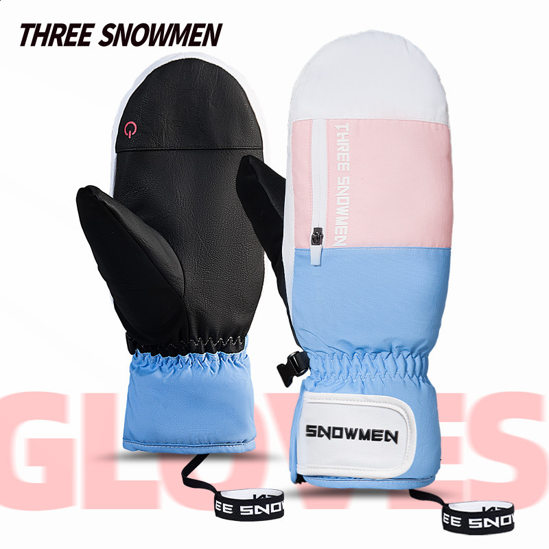 LDSKI Ski Gloves Women Men Touch Screen Breathable Waterproof Thermal Fleece Winter Warm Snow Mittens Snowboard Accessories 241105