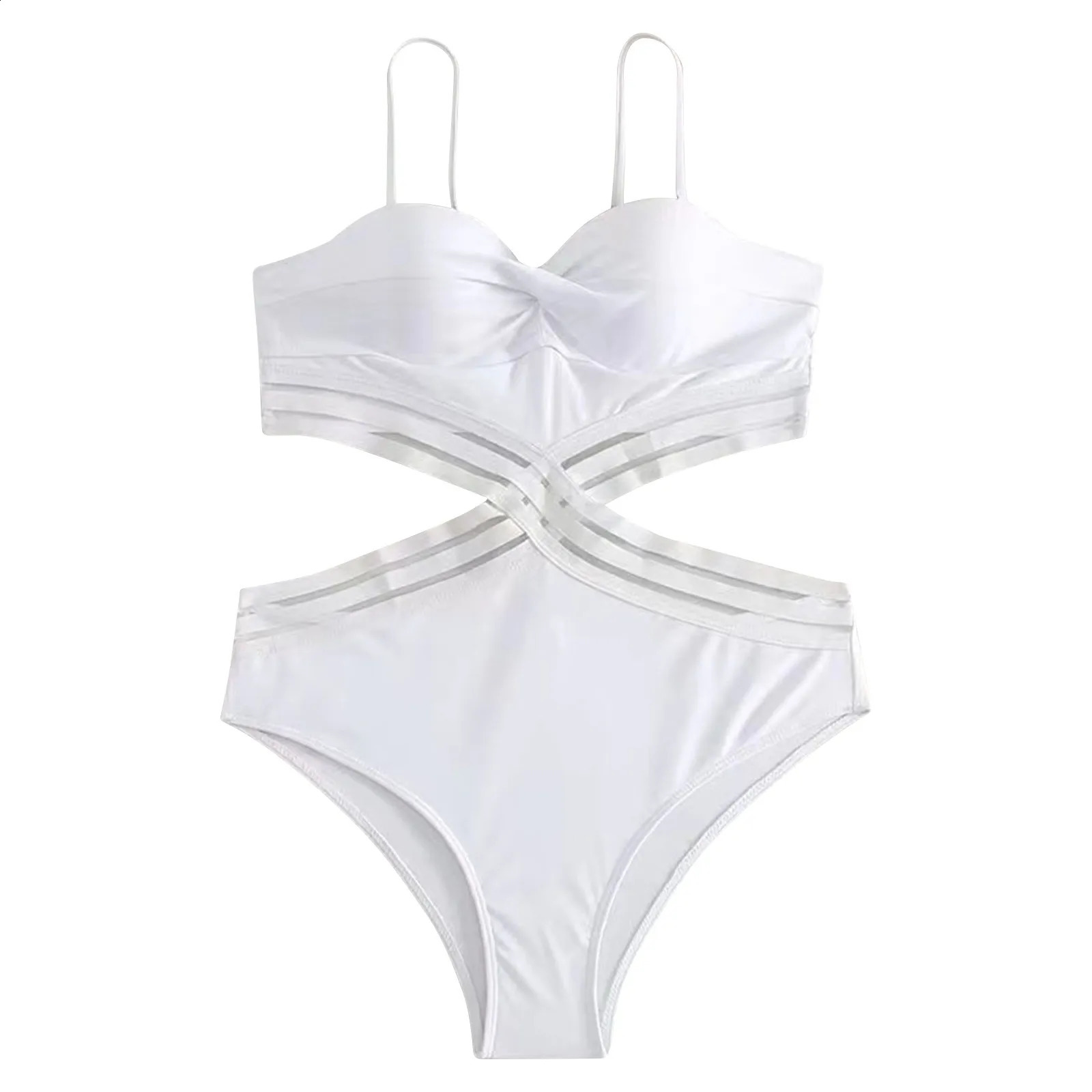 Womens fashionable solid color sexy swimsuit high waisted bikini with chest cushion no steel support Traje De Ba O strapless set w250327