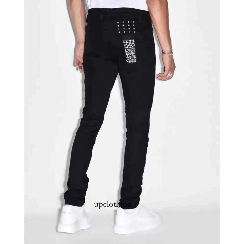 Women Fashion Baggy Ksubi Jeans Genuine Brand Purple Jeans Elastic Casual Long Mens Denim Summer New 5A3