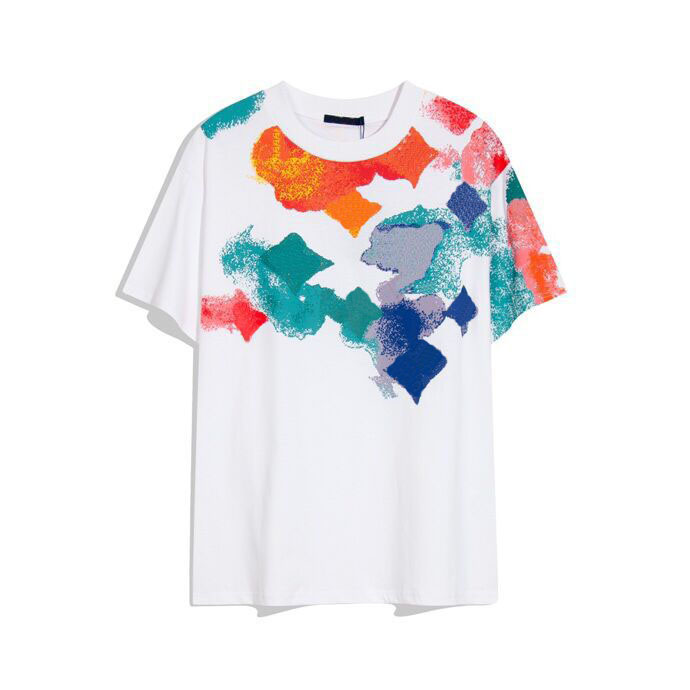 Men's Plus Tees & Polos 2025 High quality T shirt cotton short-sleeved fashion men women short T-shirt couple models men and women cotton printed short