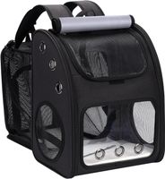Pet Cats Dogs Expandable Backpack Small Animals Portable Pet Carrier Ventilated Design Aire Approved For Travel Mochila Expandible Para Mascotas Gatos