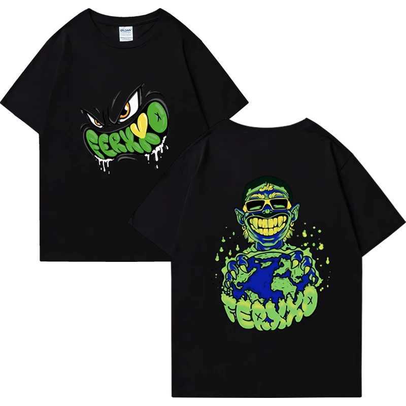 Feid Ferxxo album SIXDO T-shirt 2024 mens hot selling casual T-shirt clothing oversized T-shirt short sleeved neutral cotton topXJ250328