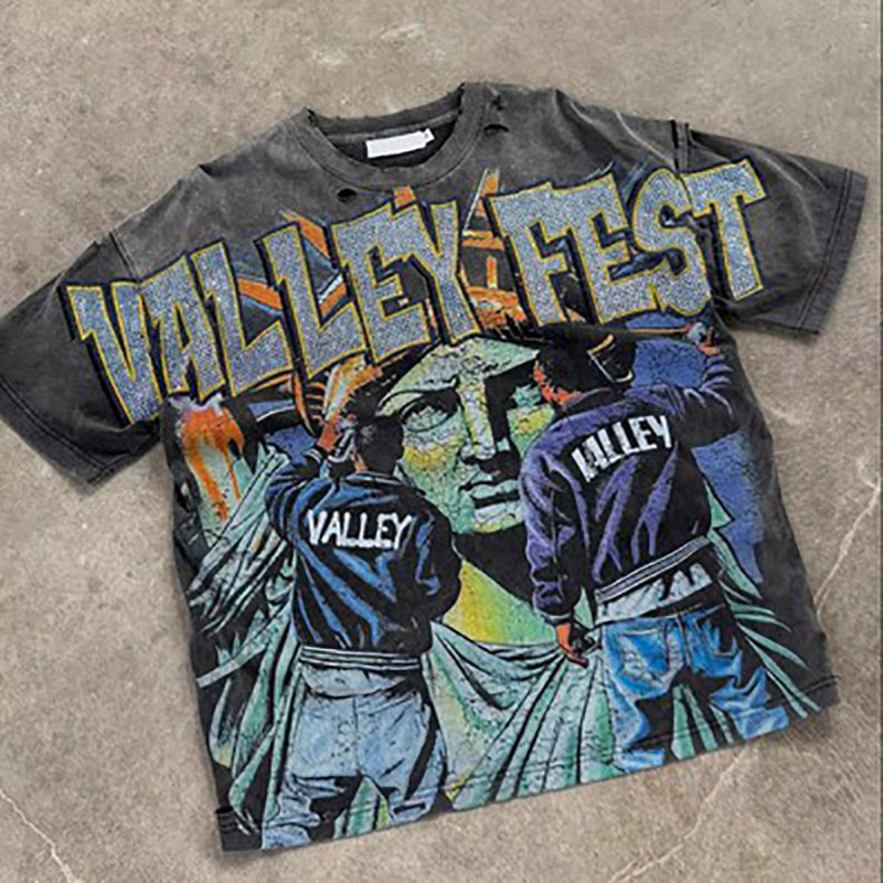 24 New Designer Men's T-Shirt Printed Cotton Summer Outdoor Casual Short Sleeve Pullover Quick Dry Machine Wash S-XXXL Causal Style