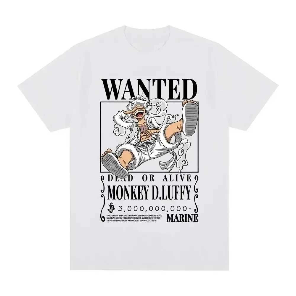 Luffy Gear 5 Mens T-shirt Japanese Anime One Piece Cartoon T-shirt Unisex Monkey D Luffy Harajuku Y2k Street Clothing Mens ClothingXJ250328