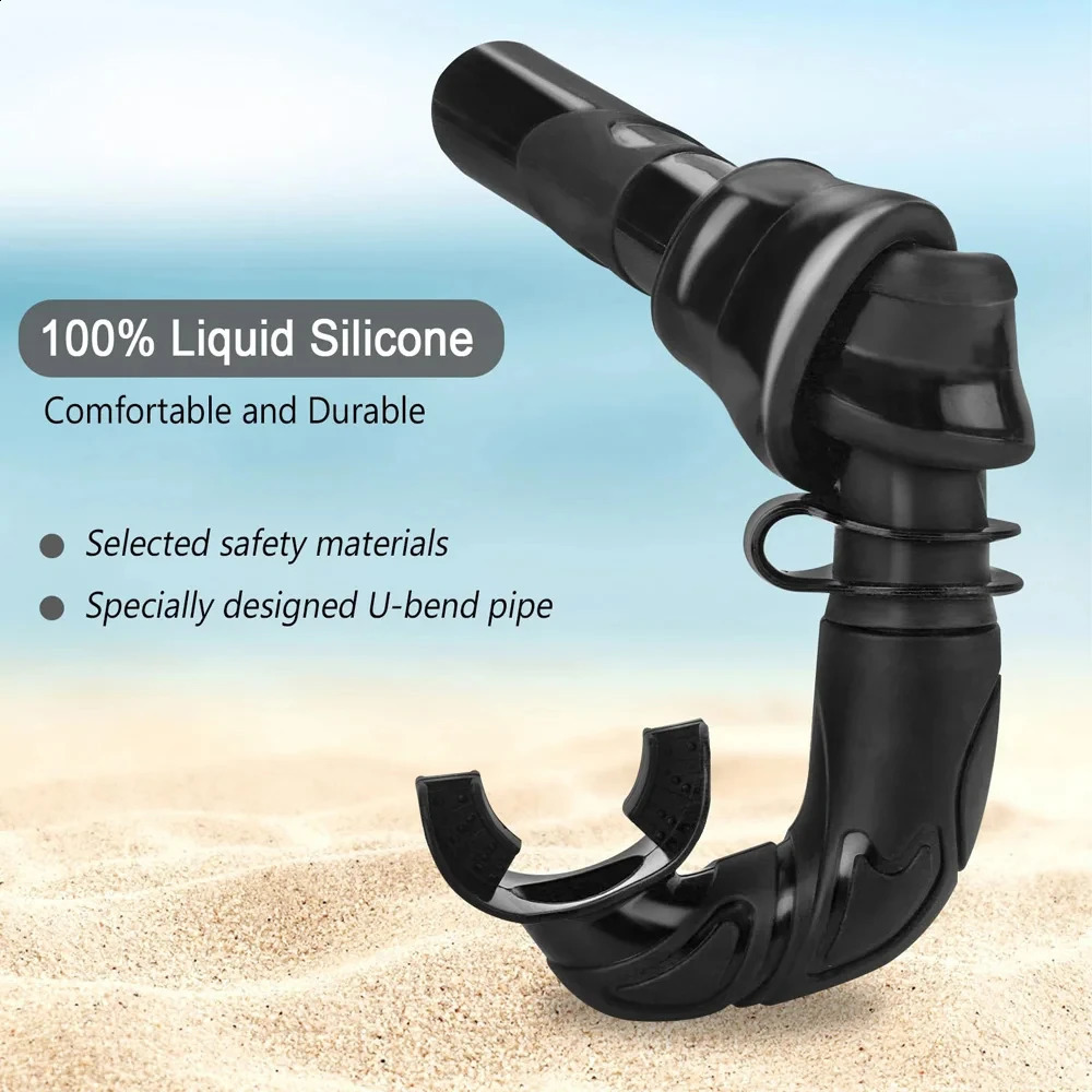 Frameless Diving Mask Wet Snorkel Set Low Internal Volume Pure Soft Silicone Swimming Training Diving Glasses Adjustable 250324