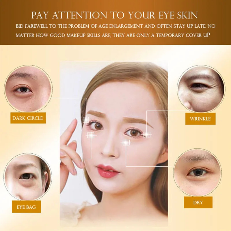 100pcs=50pairs Gold Collagen Eye Mask skincare Anti-Aging Anti Dark Circles Puffiness Moisturizing Eye Patches Skin Care 250327