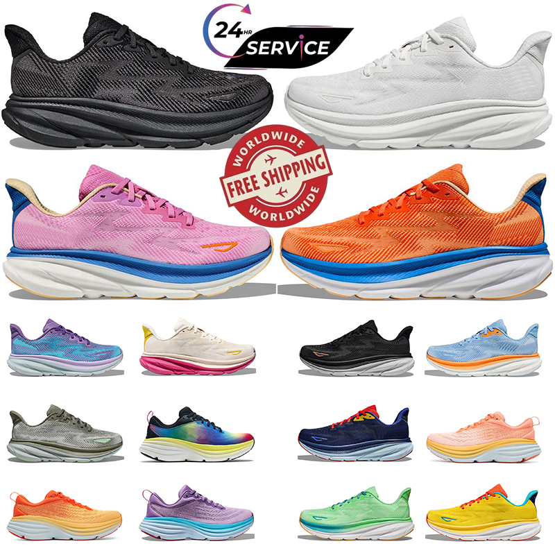 Clifton 9 Bondi 8 running shoes for men women designer shoes Kawana triple black white bule breathable womens sneakers shoe outdoor sports mens trainers
