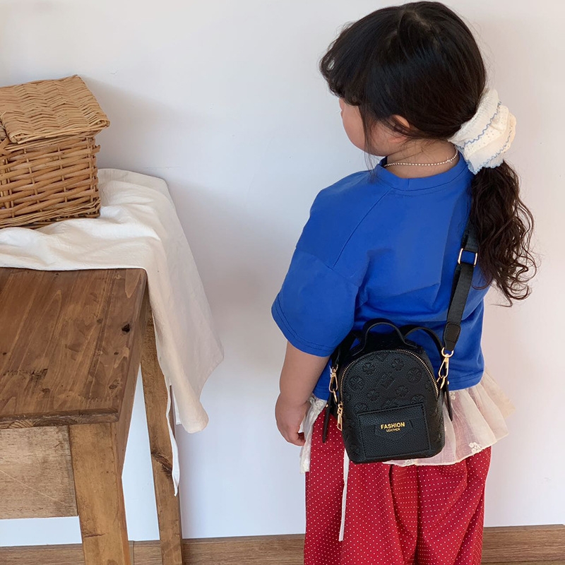 Free shipping Korean retro everything trend mini crossbody bag Fashion simple bucket bag Children little girl travel shoulder bag