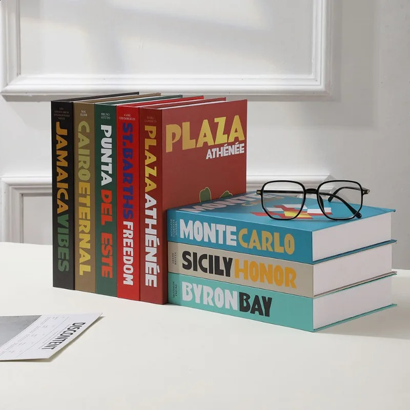 Travel Series Fake Book Decoration Coffee Table Decoration Living Room Fashion Prop Books Home Decoration Model Room Home Decor 250325