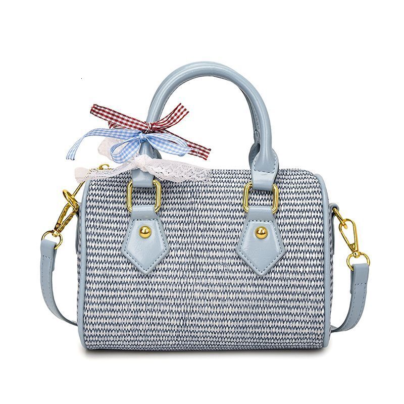 2025 Summer New Women's Super Hot Straw Weaving Exquisite Multi functional Designer Fashion Outdoor Handheld Boston Bag