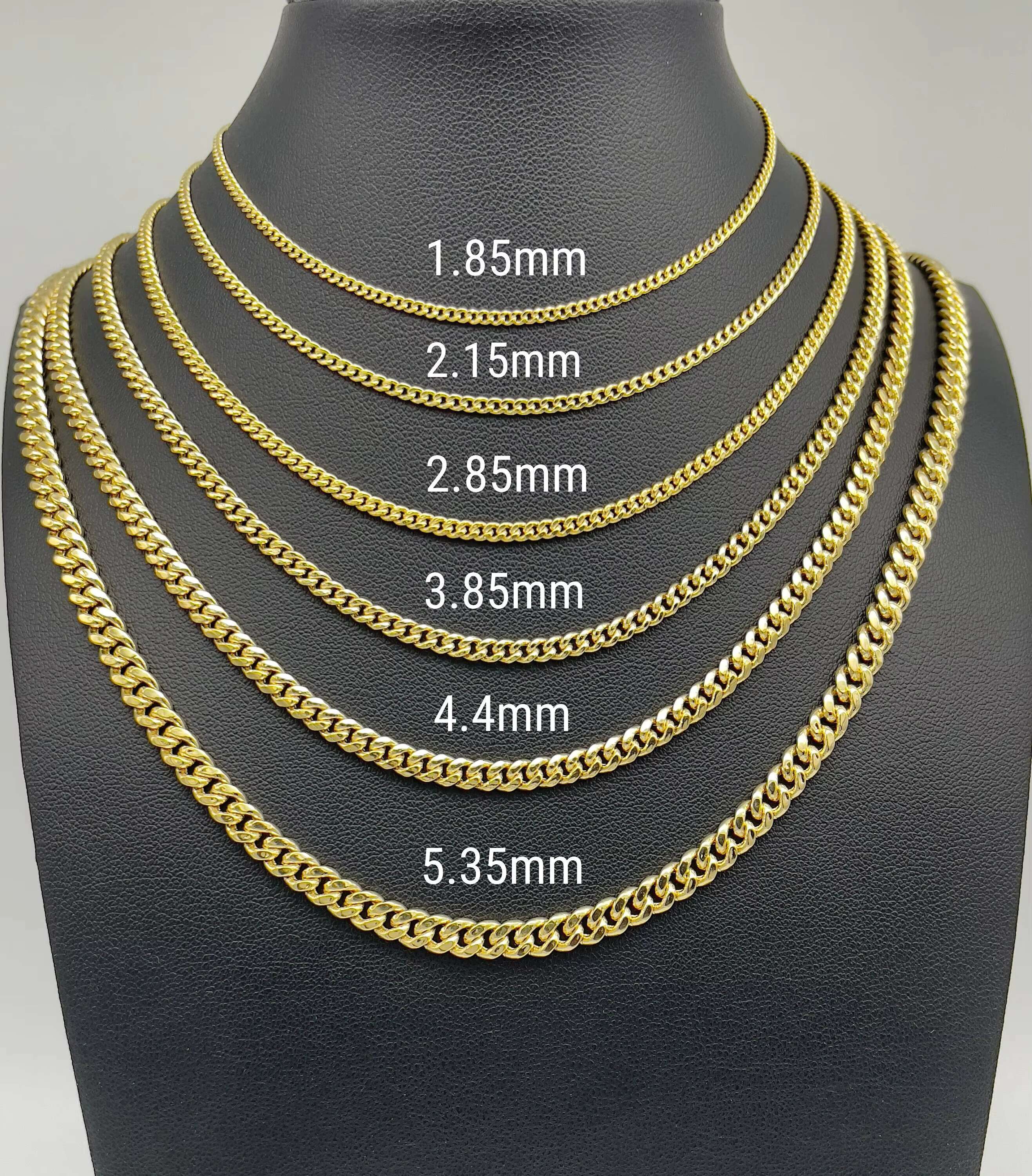 SPEEDIN Custom Fine Jewelry Necklace 6MM 8MM 14K 18K Solid Gold Real Gold Cuban Link Chain for Men Women