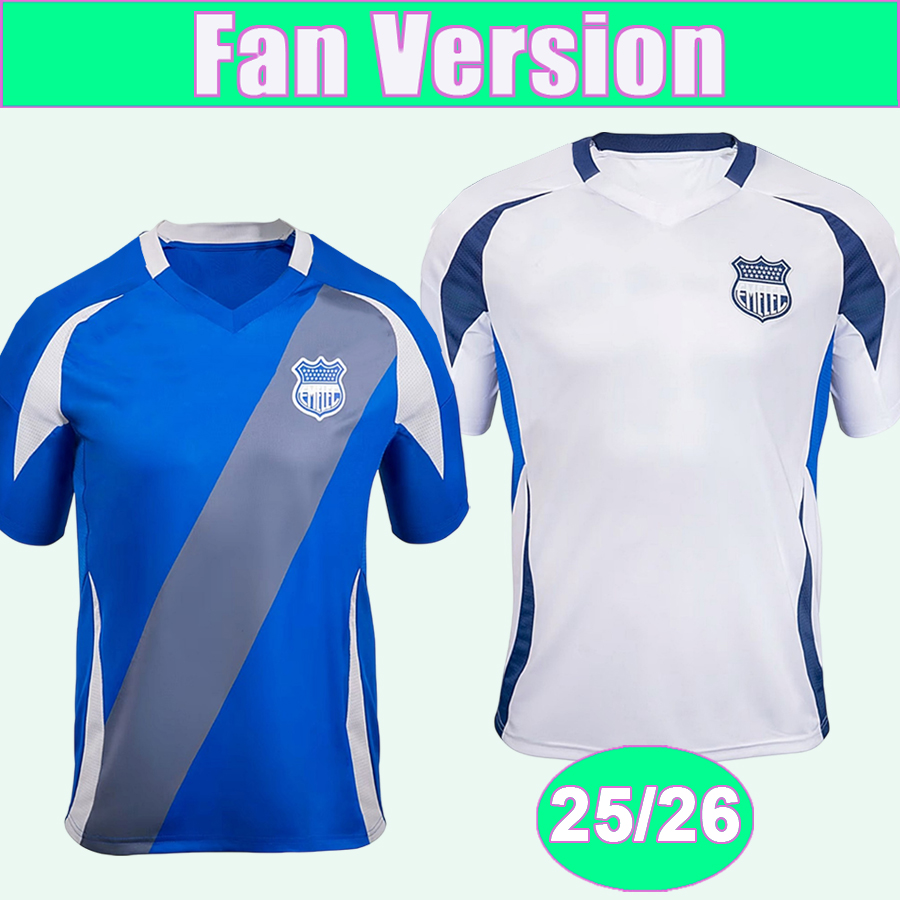 25 26 Emelec Mens Soccer Jerseys F.CASTELLI R.CAICEDO M.MELI J.AYOVI M.SOLIS W.COROZO Home Away Football Shirt Short Sleeve Adult Uniforms