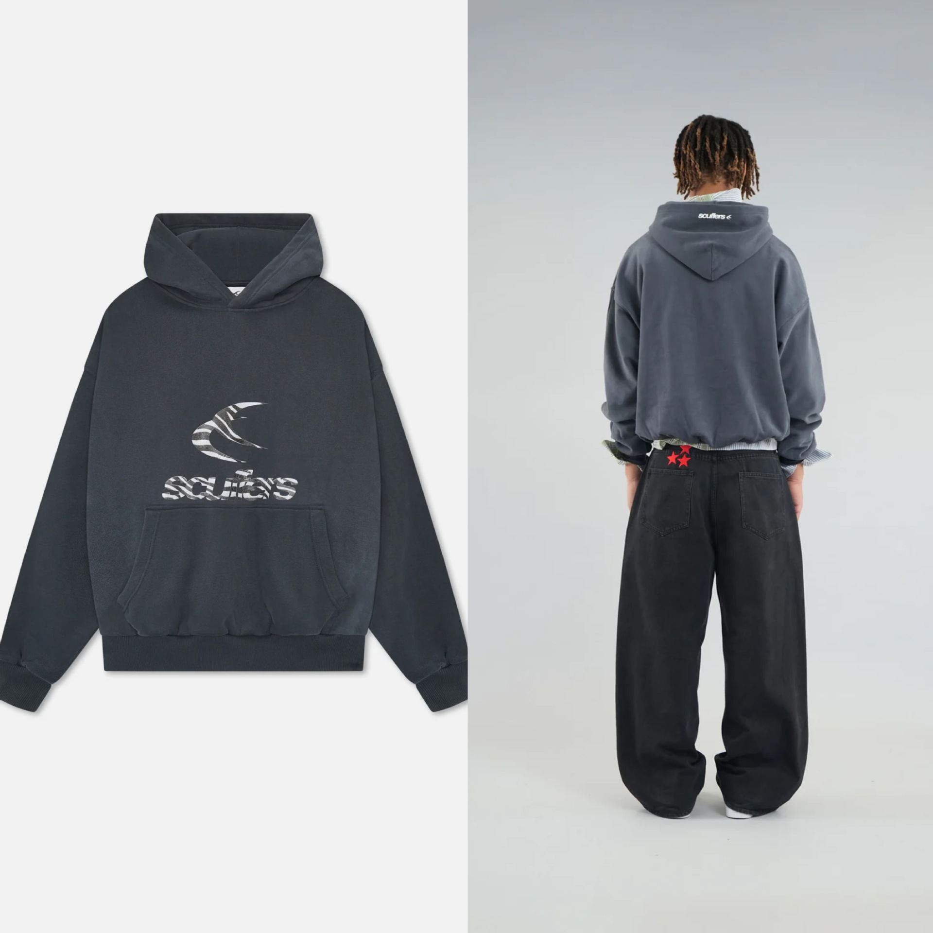 Designer Hoodie Harajuku Scuffers Logo Hoodies Men Women Sweatshirts High Street Letter Hoodie Unisex Trendy Brand Loose Casual Coat