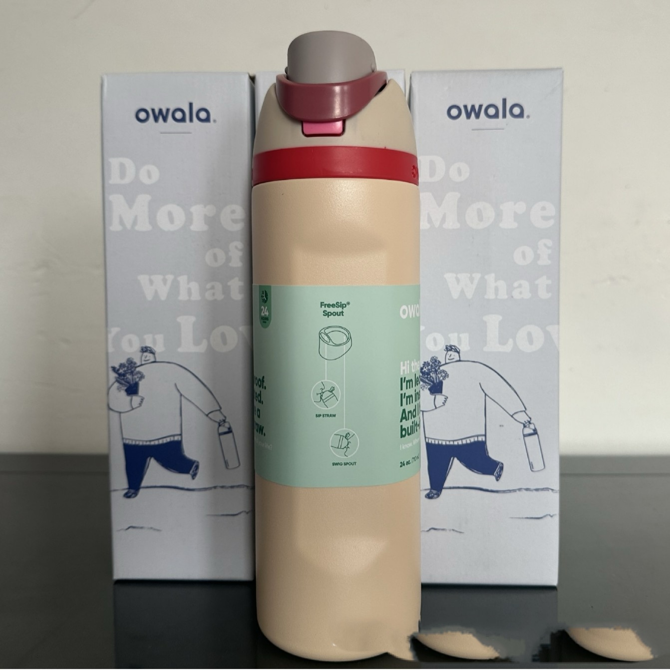 Hot Sale 24oz owala thermos stainless cup steel vacuum outdoor sports water cup portable straw cup