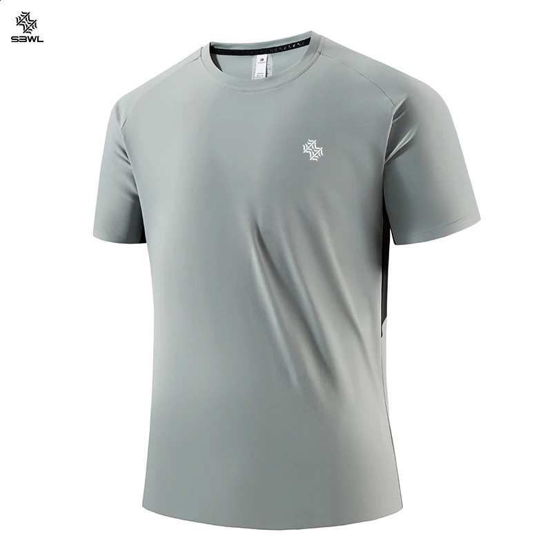 SBWL Summer Mens Outdoor Running Fitness Fast Drying Sports Tshirt High Quality Lightweight Casual Short Sleeve Gym Top w250327