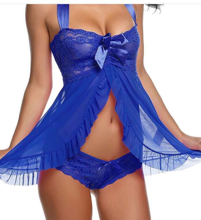 Sexy Lingerie Fun Lingerie In Large Size Backless Sexy Sleepwear Lace Neck Hanging