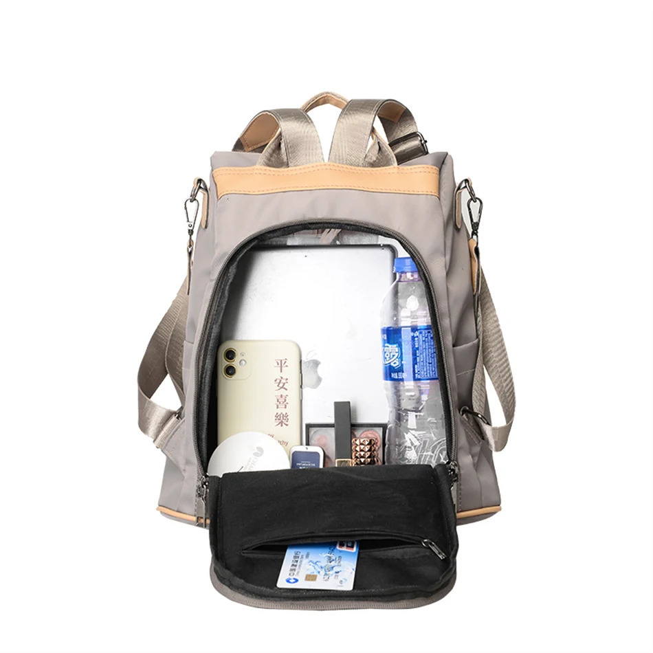 3 In 1 High Quality Anti-theft Backpack Women Waterproof Oxford Shoulder Bags School Bags for Teenager Girls Rucksack Travel Bag 250324