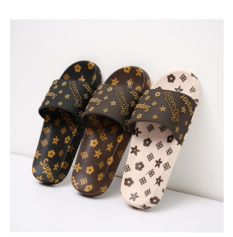 Comfortable soft sole women 2025 summer NEW hot new home bath non-slip slippers men indoor simple outdoor leisure flip-ps
