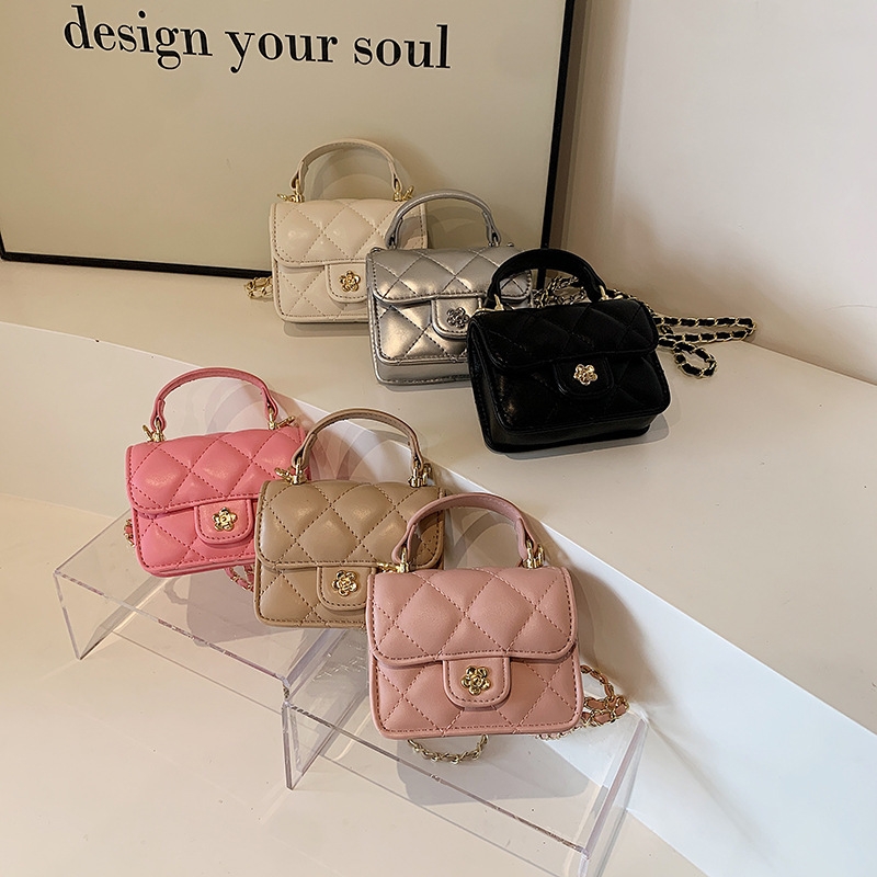 Small fragrant children's bag new net red fashion Ringer chain shoulder bag Western girl crossbody bag tide