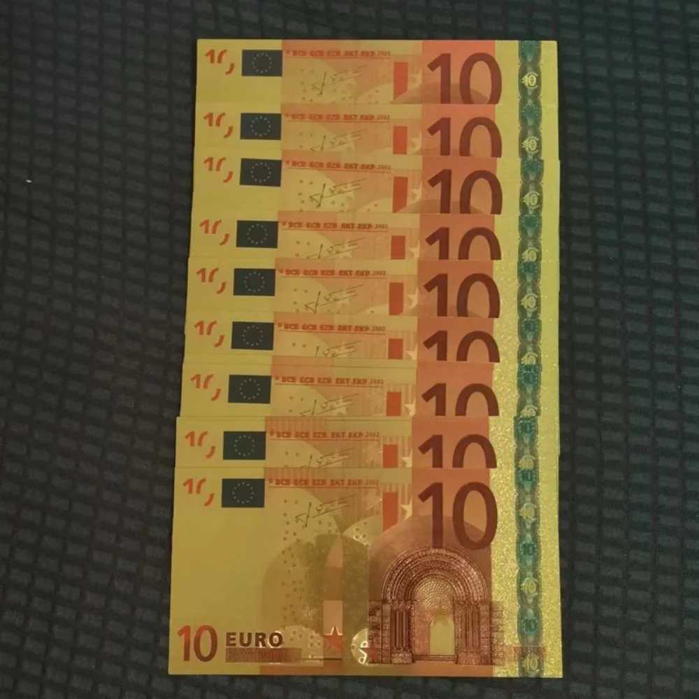 Other Festive Party Supplies 20/50/100 pieces of plastic counterfeit 10 euro banknotes counterfeit currency European bank 10 euro gold coin gift serie