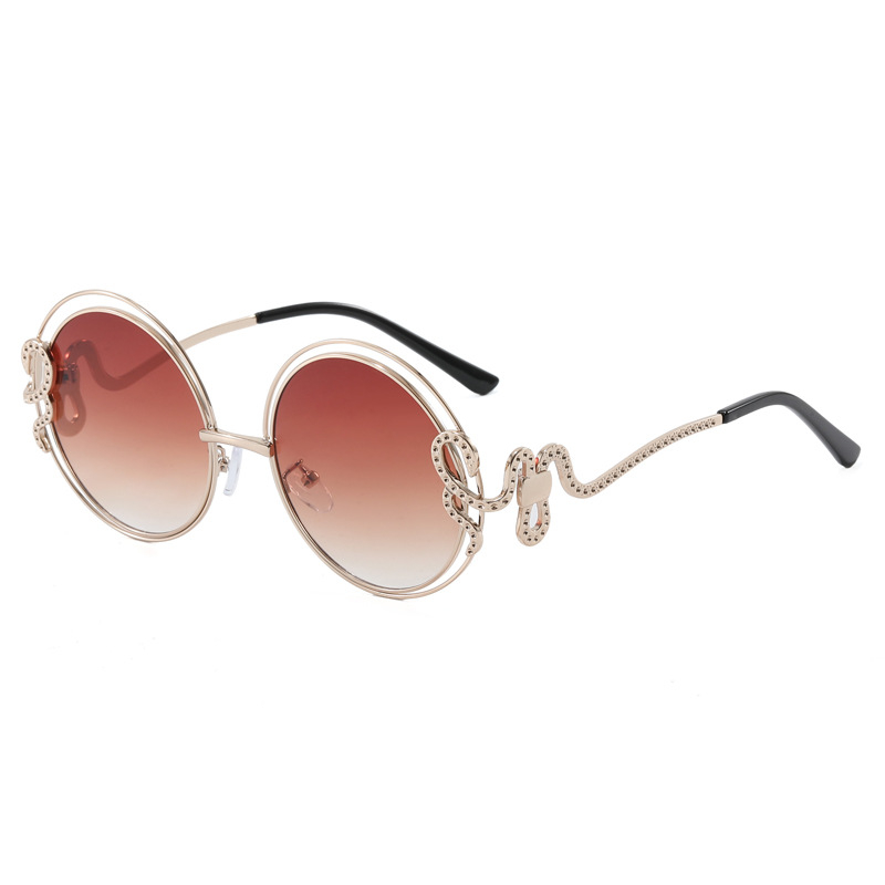 Trainers hot free shipping 3 designer Sunglasses for woman Anti-UV vintage Round blue pink Serpentine Adumbral