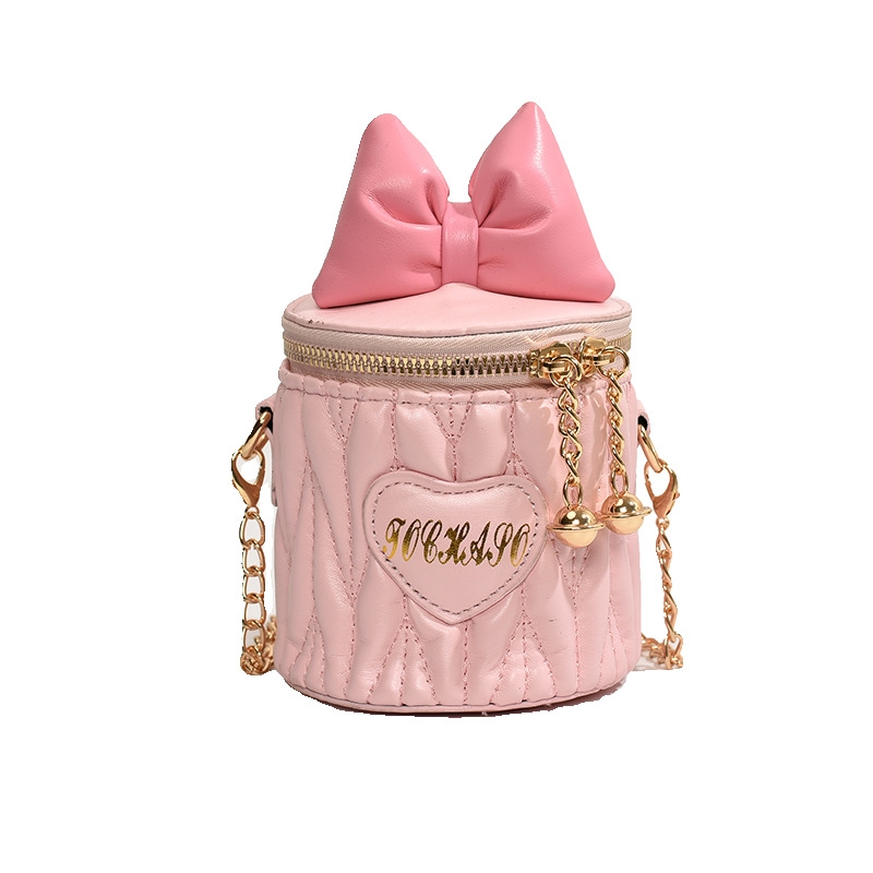 Free shipping hot girl bag New bow bucket bag cute crossbody bag for children