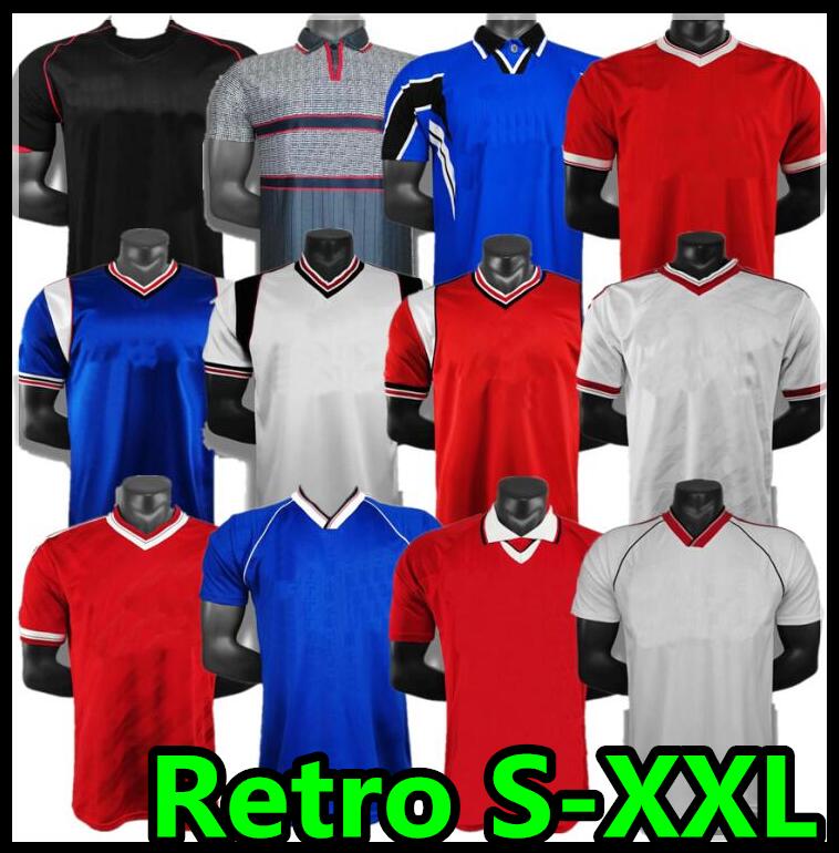 84 85 86 88 98 99 Retro final soccer Jersey 07 08 80 83 1991 1999 RONALDO CANTONA KEANE SCHOLES GIGGS Jersey