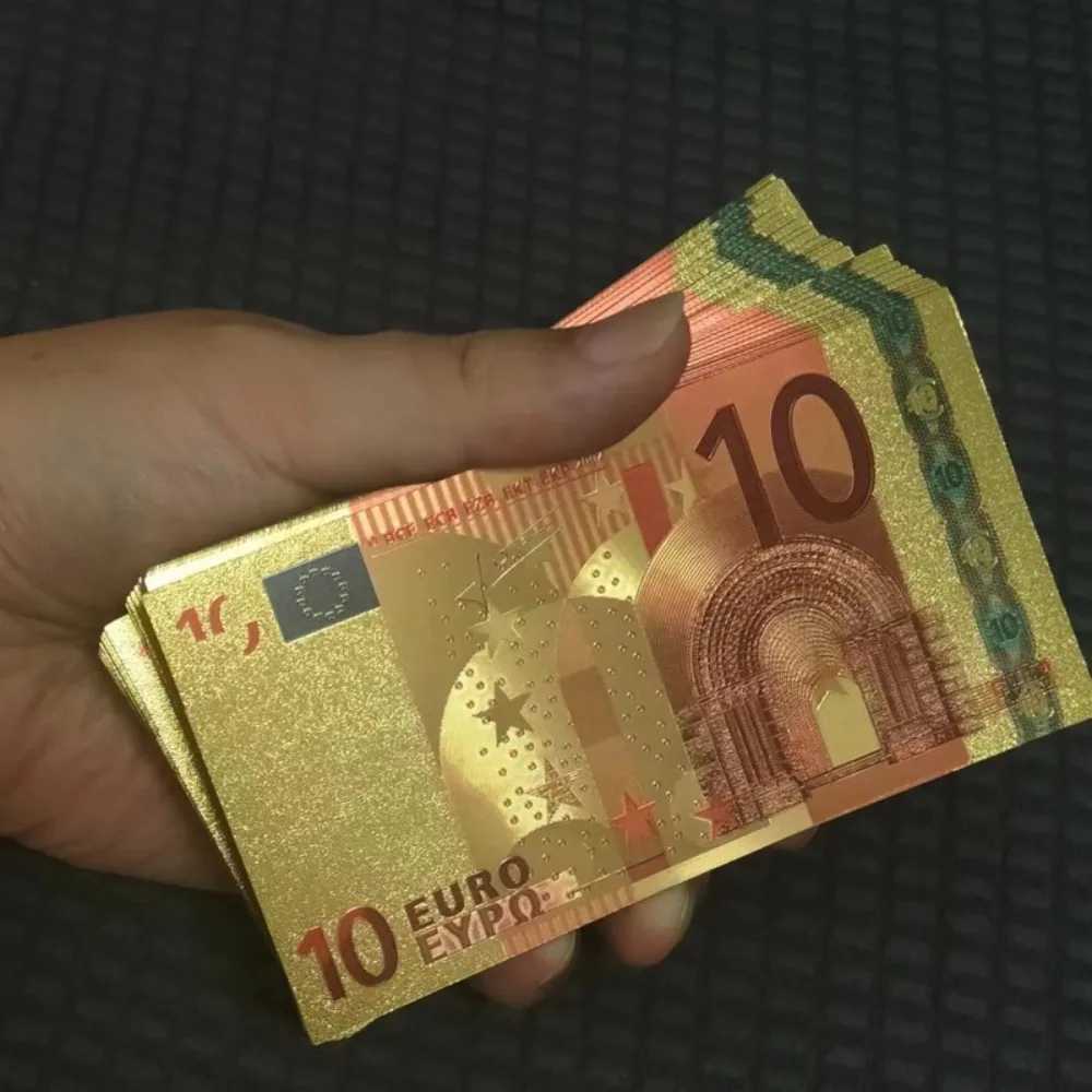 Other Festive Party Supplies 20/50/100 pieces of plastic counterfeit 10 euro banknotes counterfeit currency European bank 10 euro gold coin gift serie