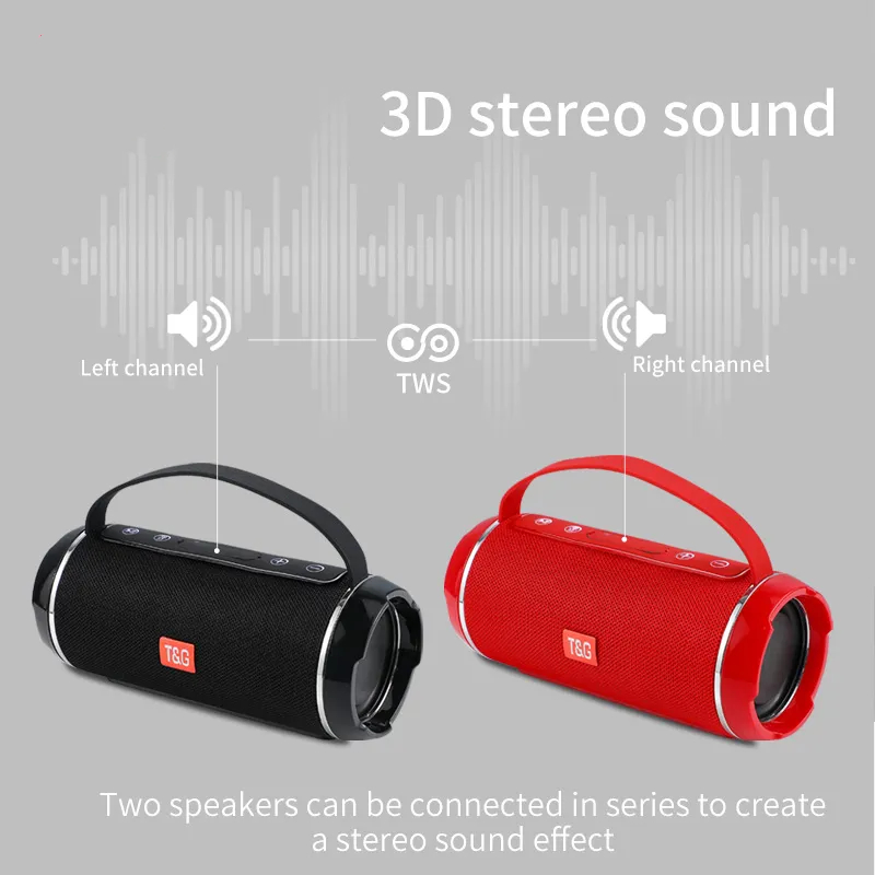 TG116C Powerful Bluetooth Speaker Portable Speaker Outdoor Sound Box TWS Bluetooth Speaker Handsfree Call Support Radio