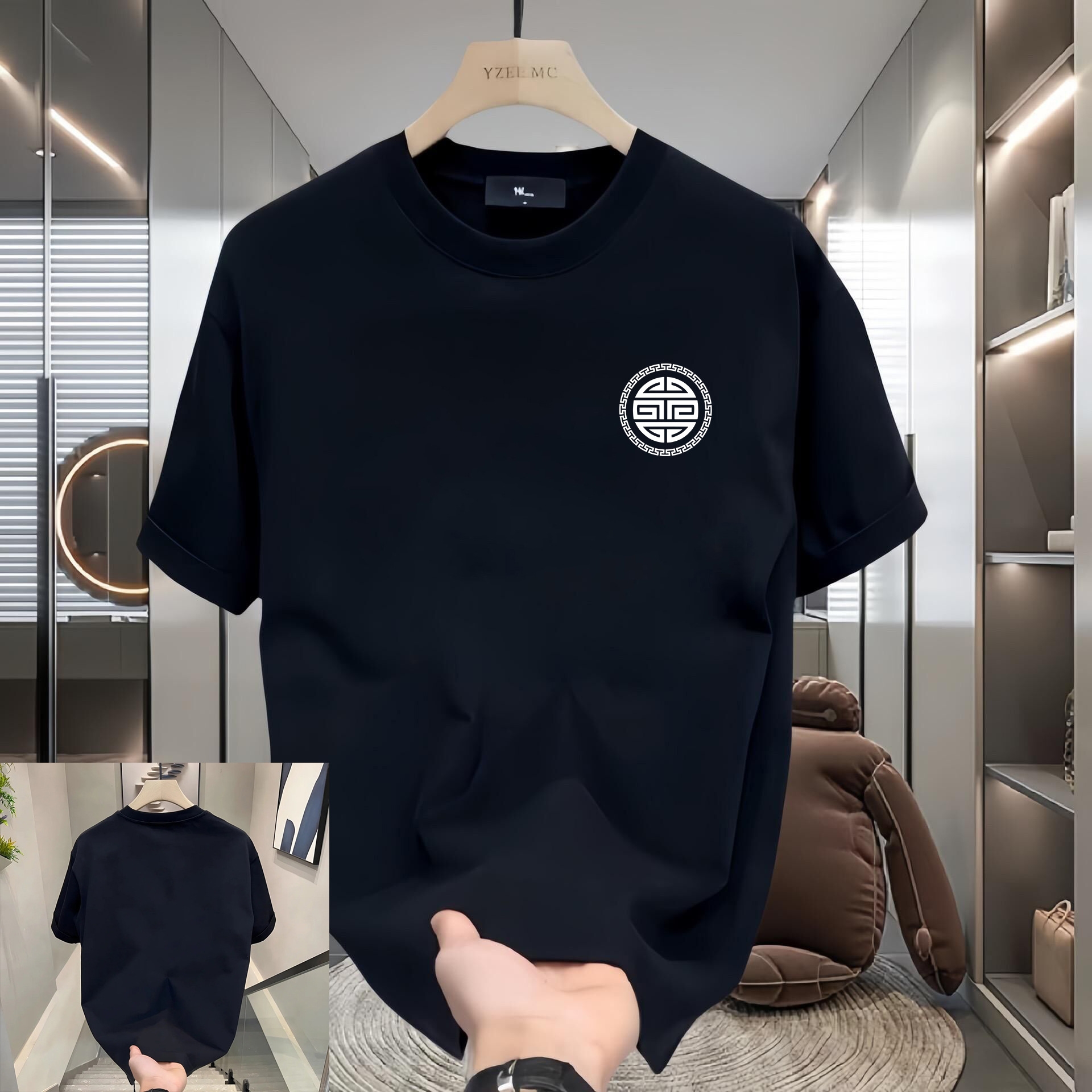 High-quality cotton men's hot short sleeve T-shirt 2025 summer new casual crewneck T-shirt sports shirt fashion everything
