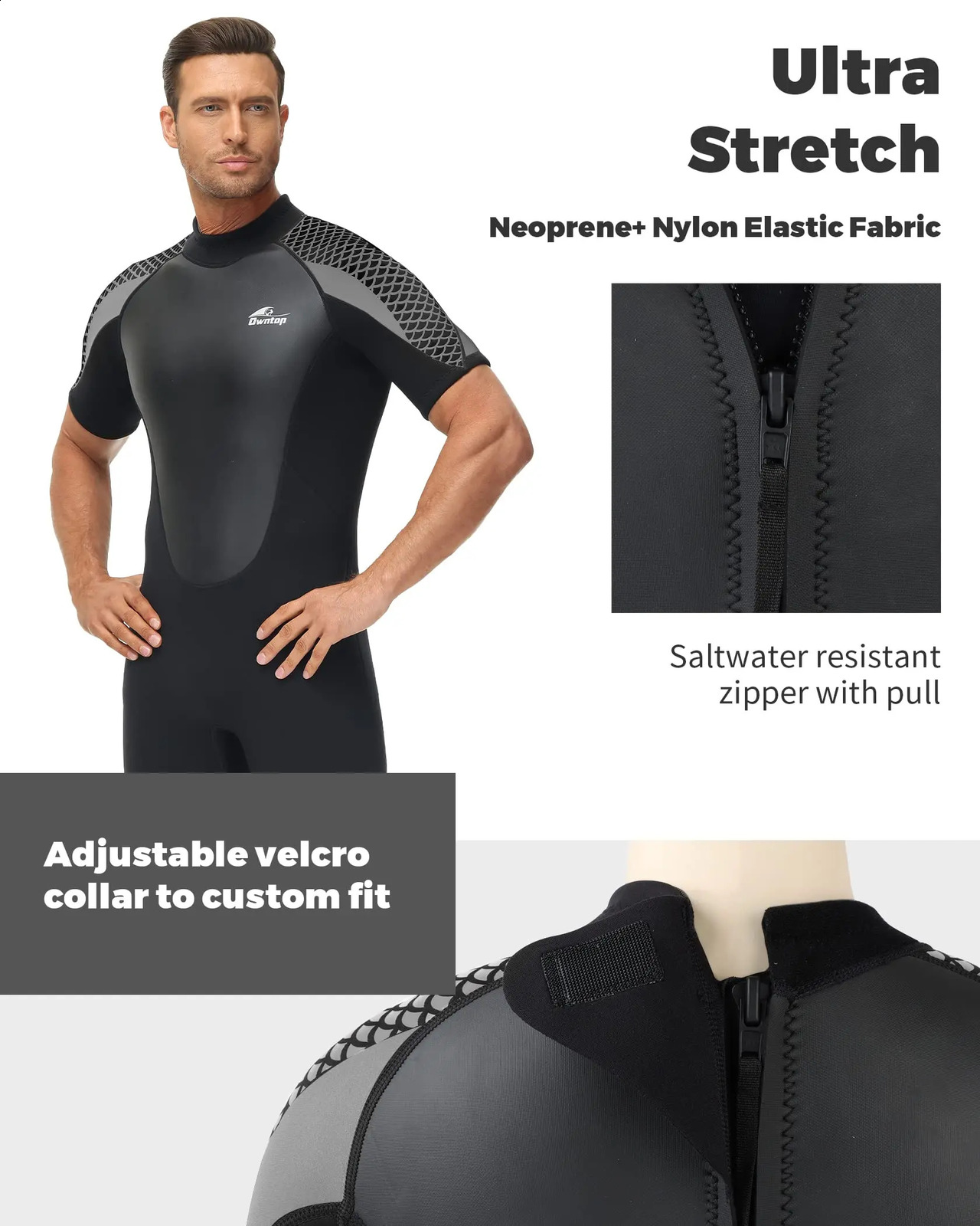 Shorty Wetsuit for Men m Wetsuit for Diving Surfing Swimming and Water Sports Mens Neoprene Spearfishing Wetsuit 250324