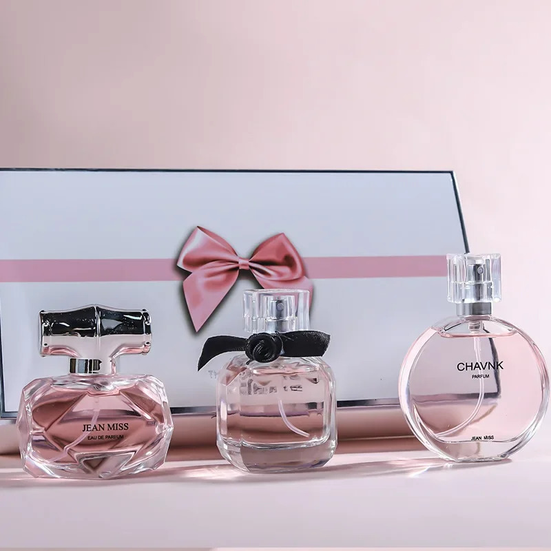 90ML30mlx3PCS Eau De Parfum Gift Box Feminino Spray Fresh Light Scent Floral Fruity Chypre Notes LongLasting Women Perfume Set 250328