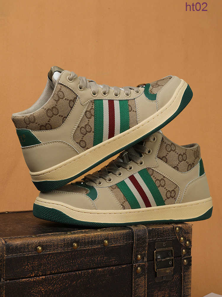 6777 2025 Brand sneakers High top leather letter printed high-end gold White sneakers Fashion casual shoes Sports running basketball shoes Men's 
